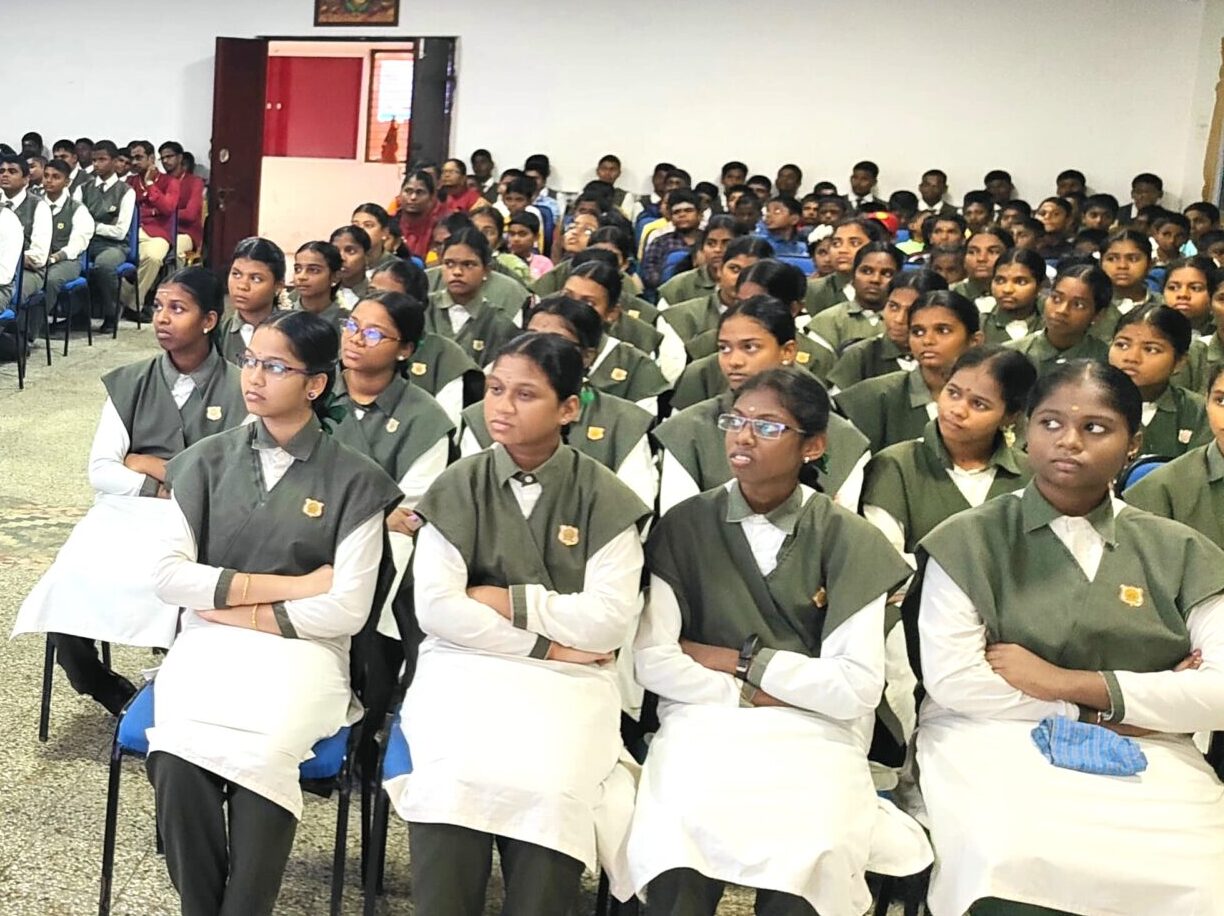 Diabetes awareness camp conducted by Rajalakshmi Diabetic centre, hospital, Kanchipuram at Bharathidasan Matriculation school kanchipuram