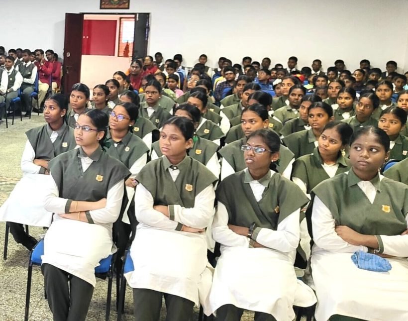 Diabetes awareness camp conducted by Rajalakshmi Diabetic centre, hospital, Kanchipuram at Bharathidasan Matriculation school kanchipuram